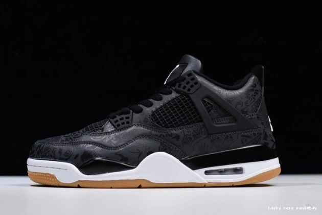 Husky Air Laser Black Retro Jordan 4 CI1184-001 0723